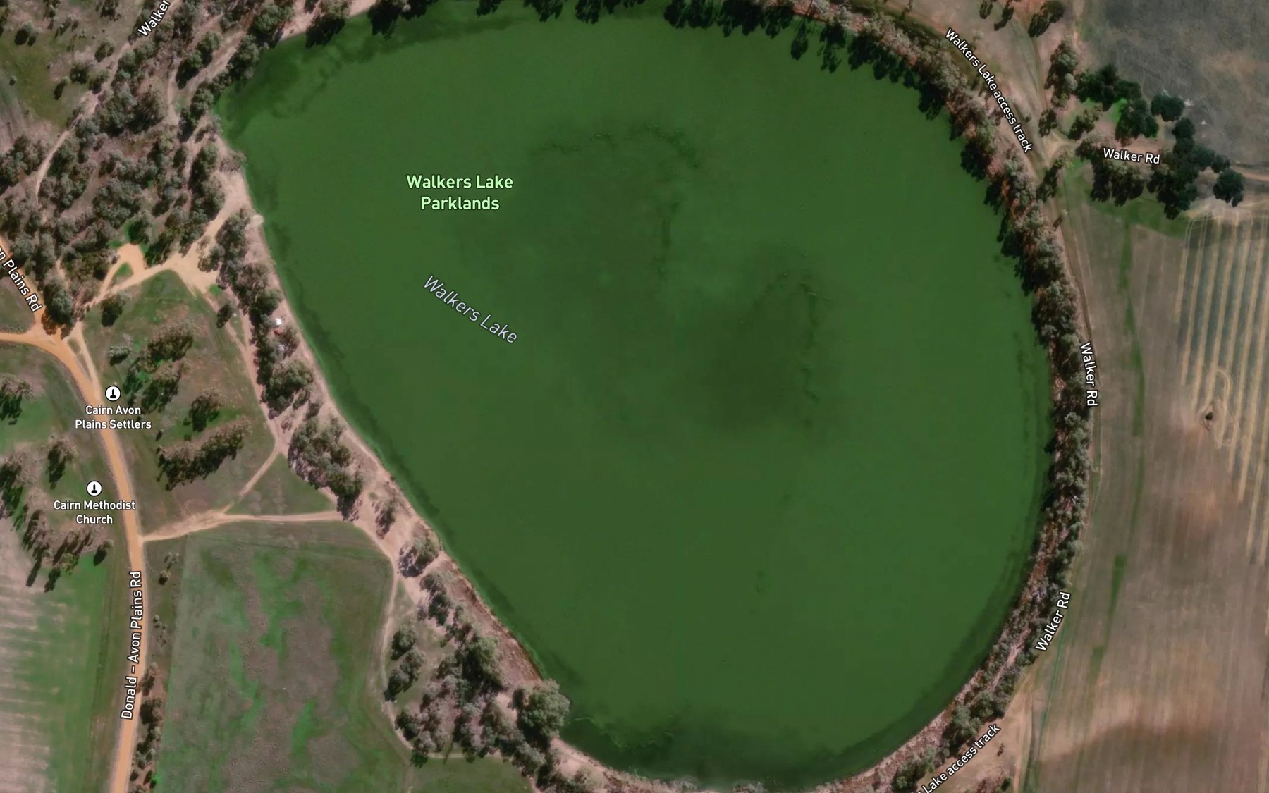 Satellite map of the Walkers Lake