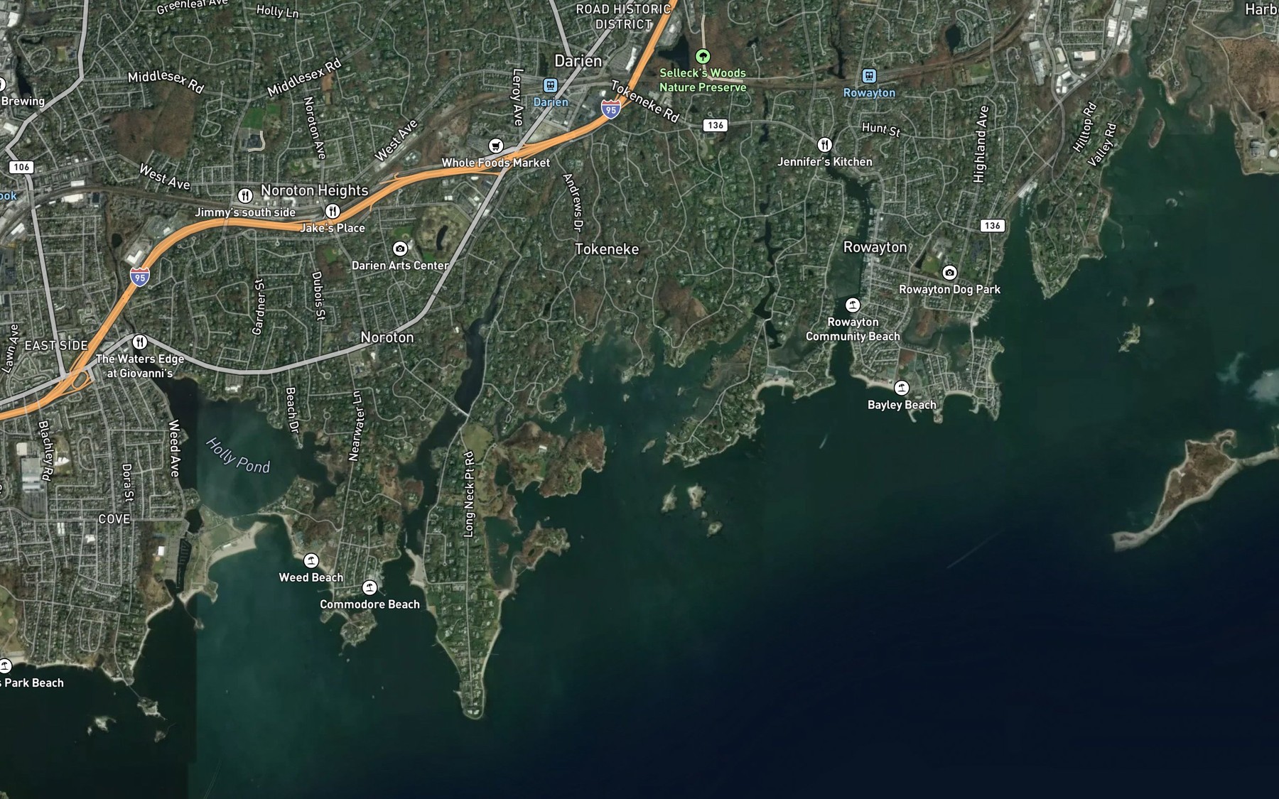Satellite map of the Scott Cove