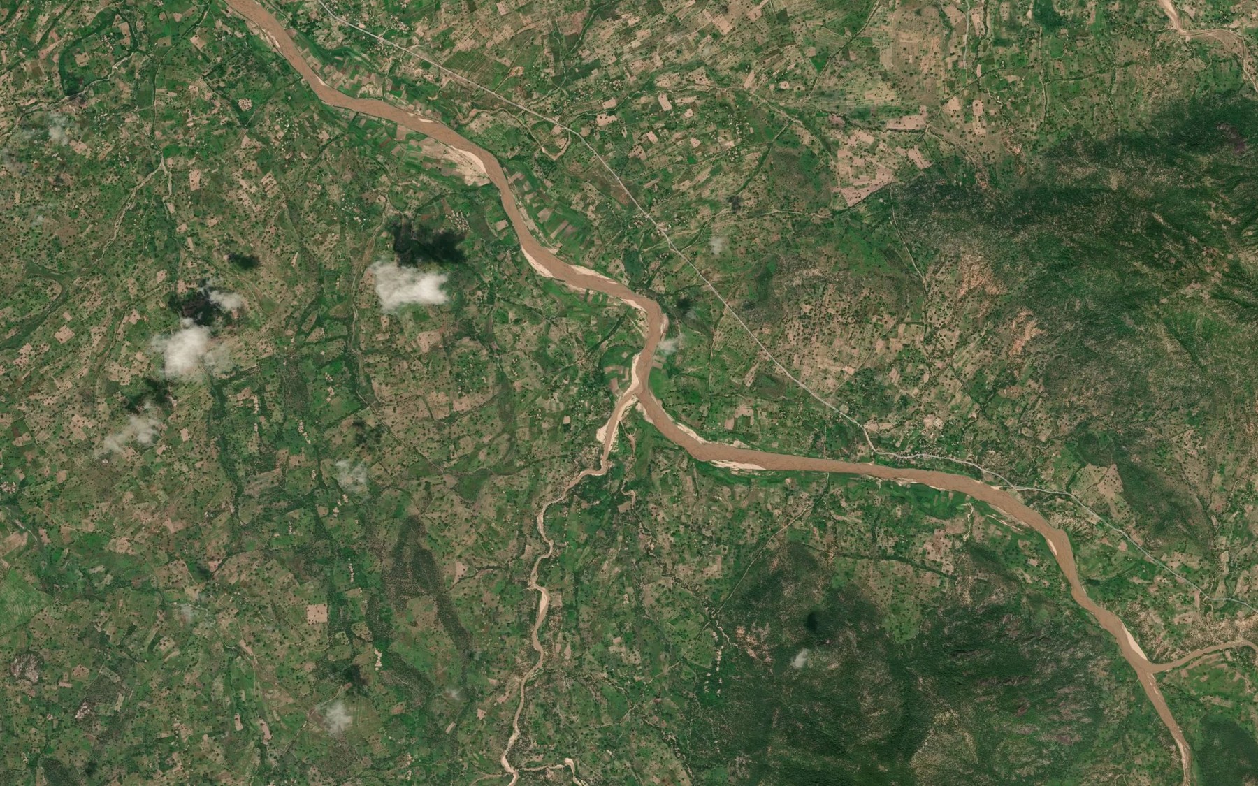 Satellite map of the River Lantari