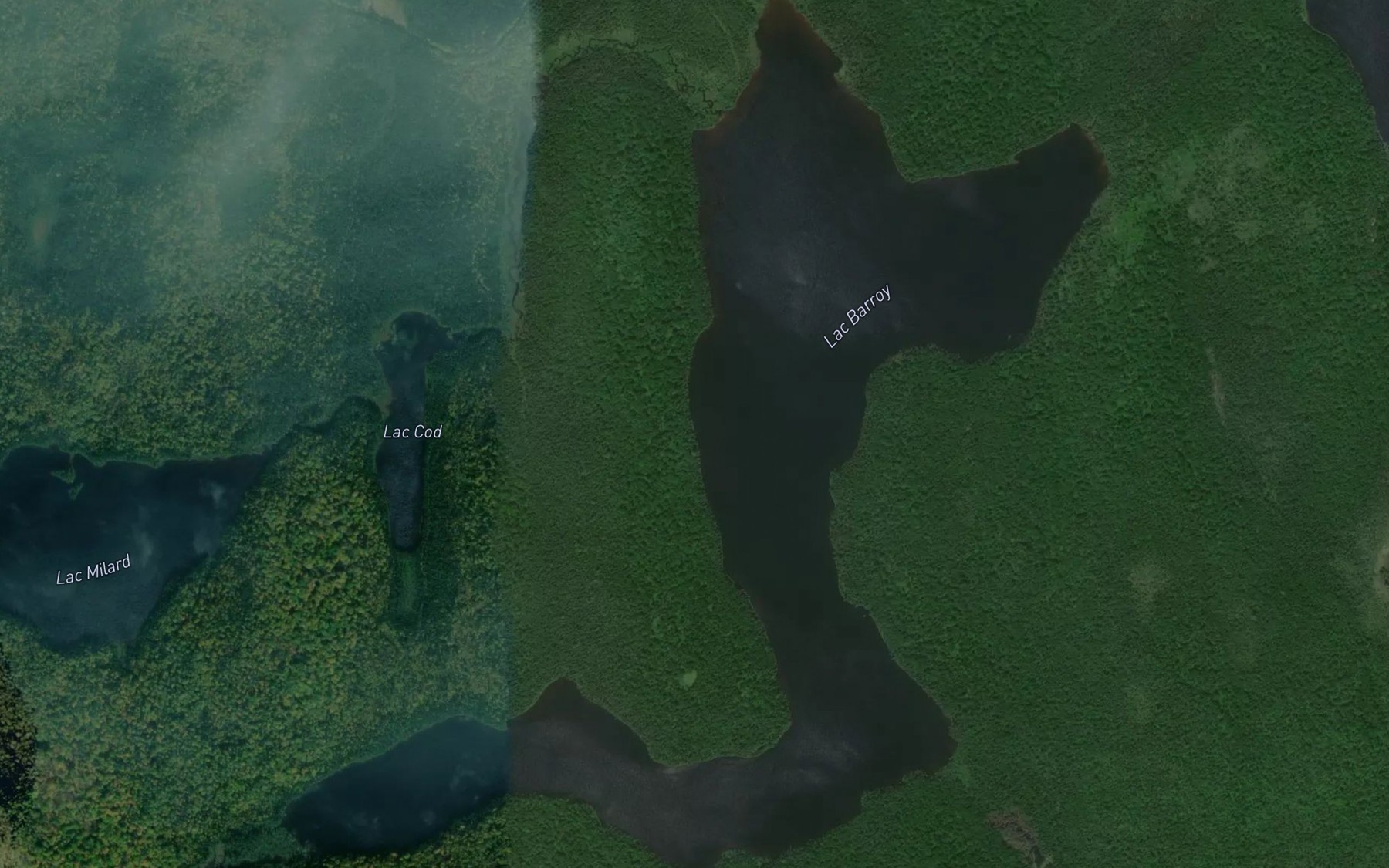 Satellite map of the Lac Barroy