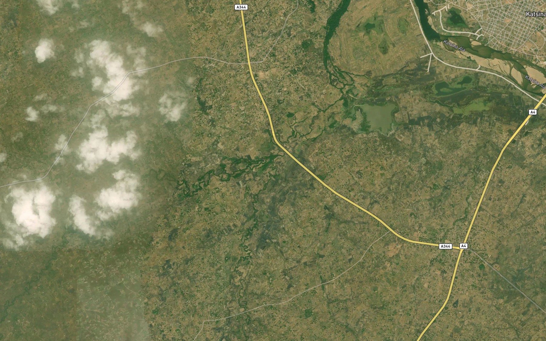 Satellite map of the River Ulafia