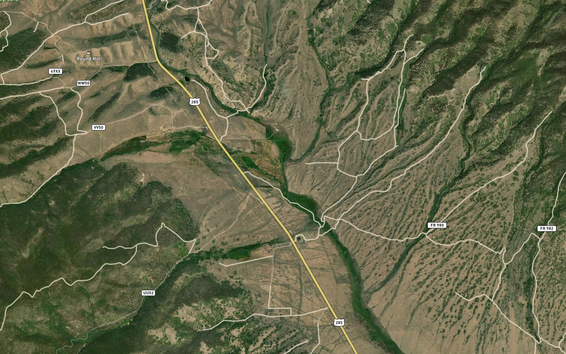 Satellite map of the Swidinski Creek
