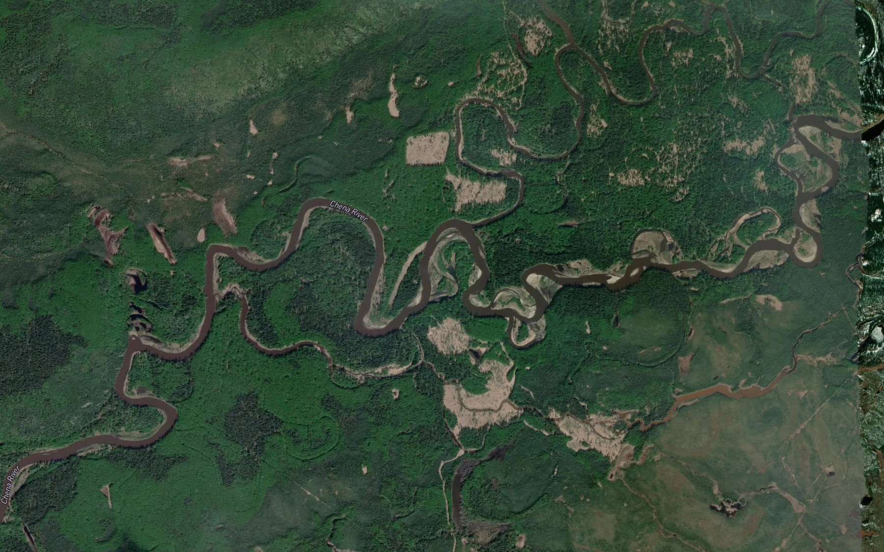 Satellite map of the Mullen Slough