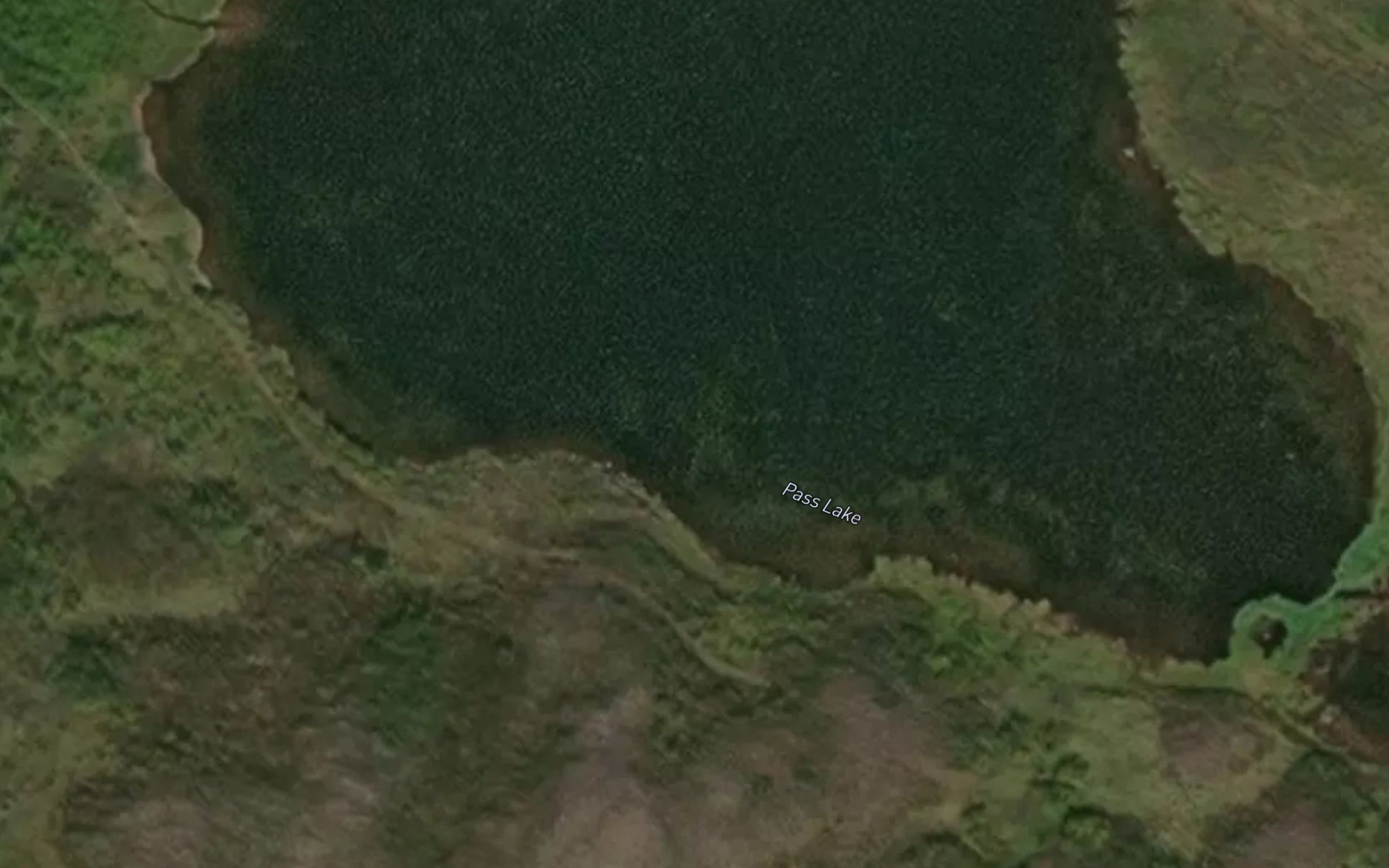 Satellite map of the Pass Lake