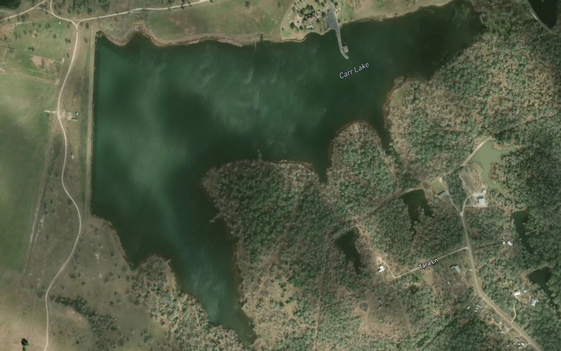 Satellite map of the Carr Lake