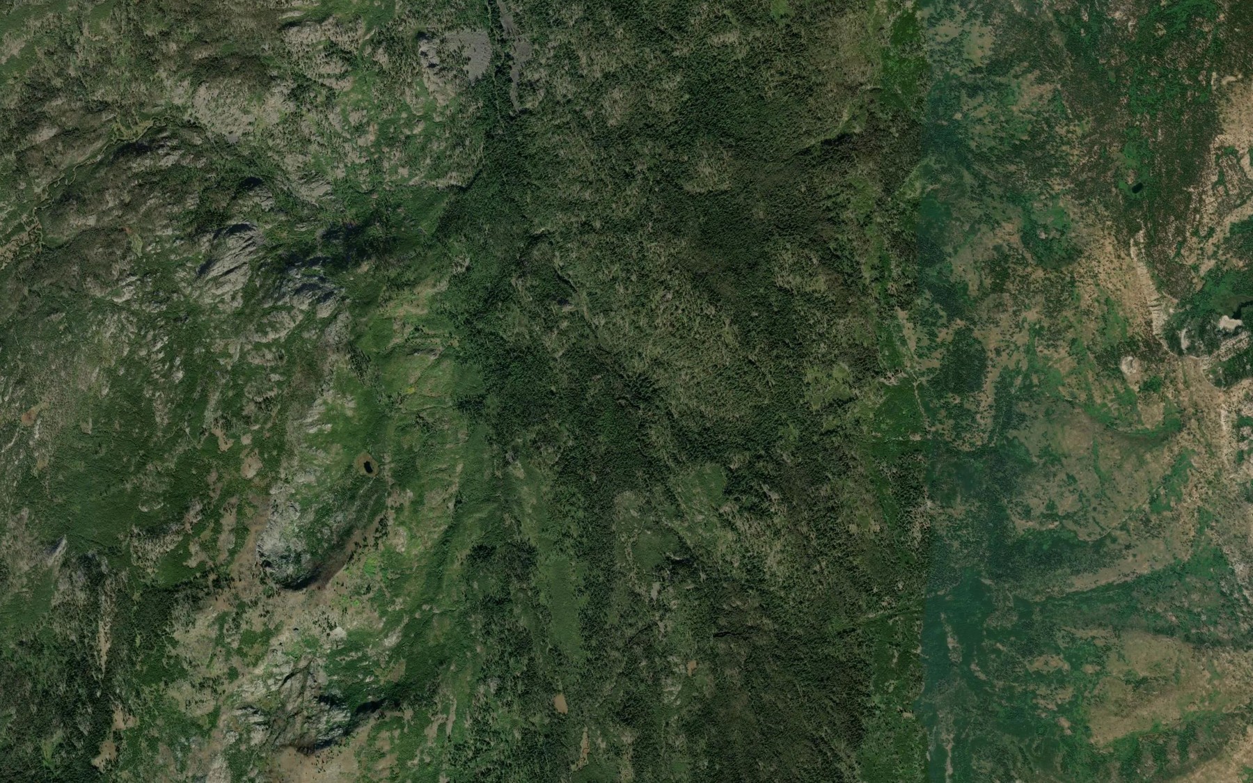 Satellite map of the Ditch Creek