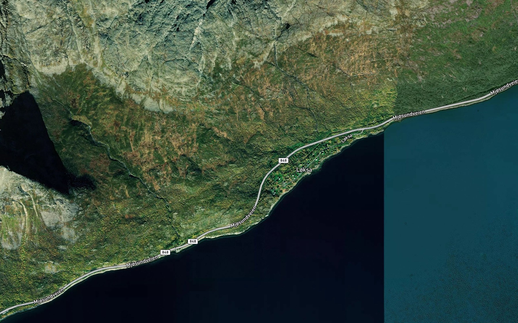 Satellite map of the Gammelgardselva