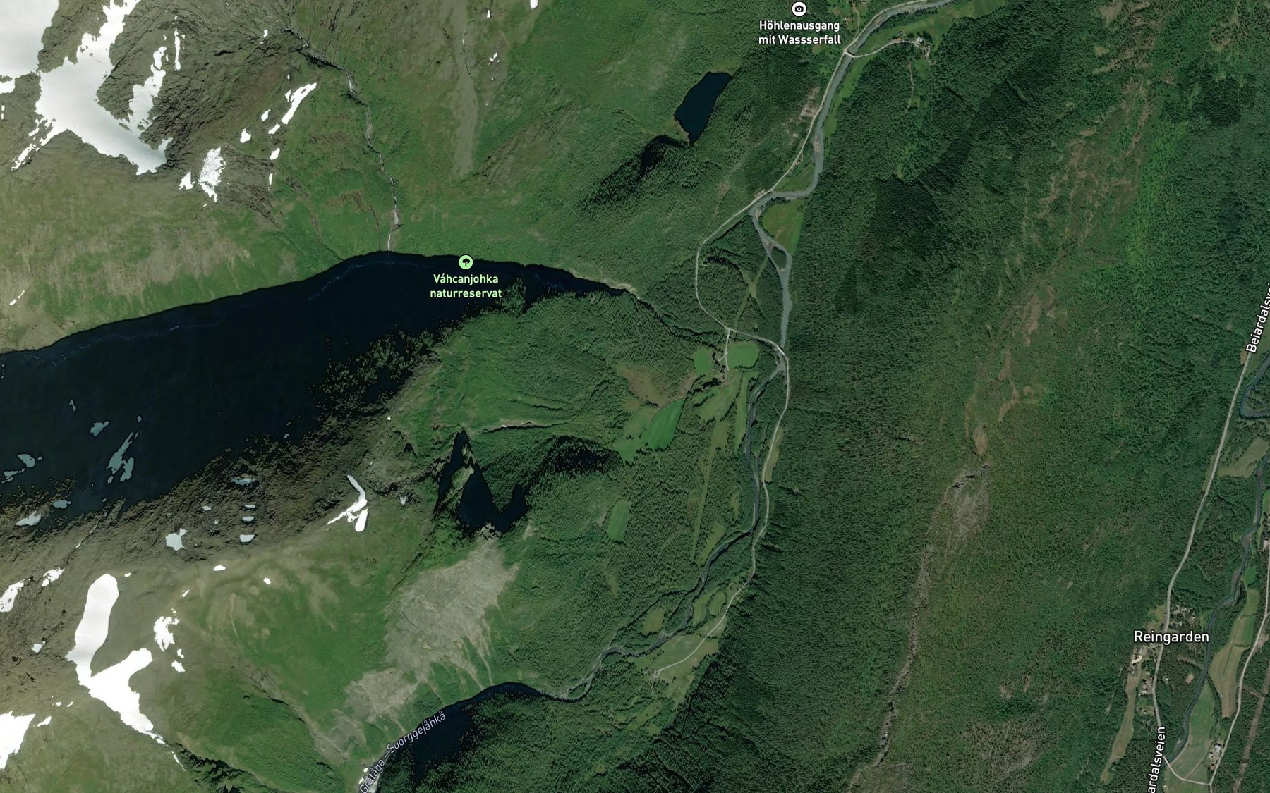Satellite map of the Matvassbekken