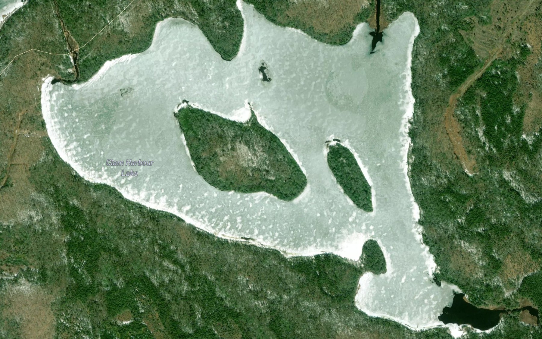 Satellite map of the Clam Harbour Lake