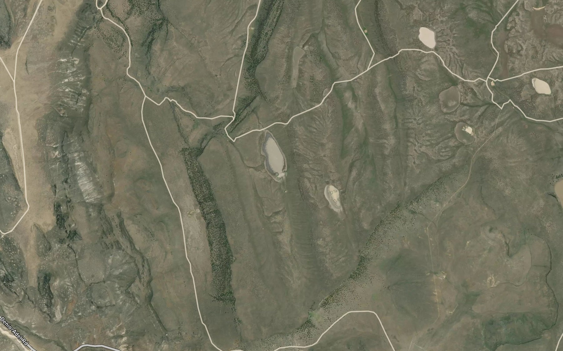 Satellite map of the Tee Reservoir