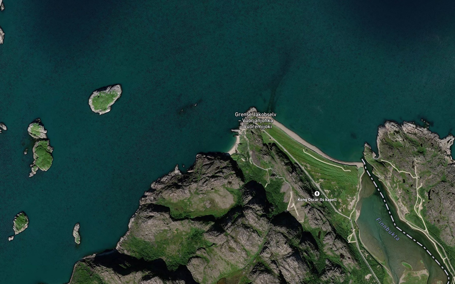 Satellite map of the Lille Sandbukta