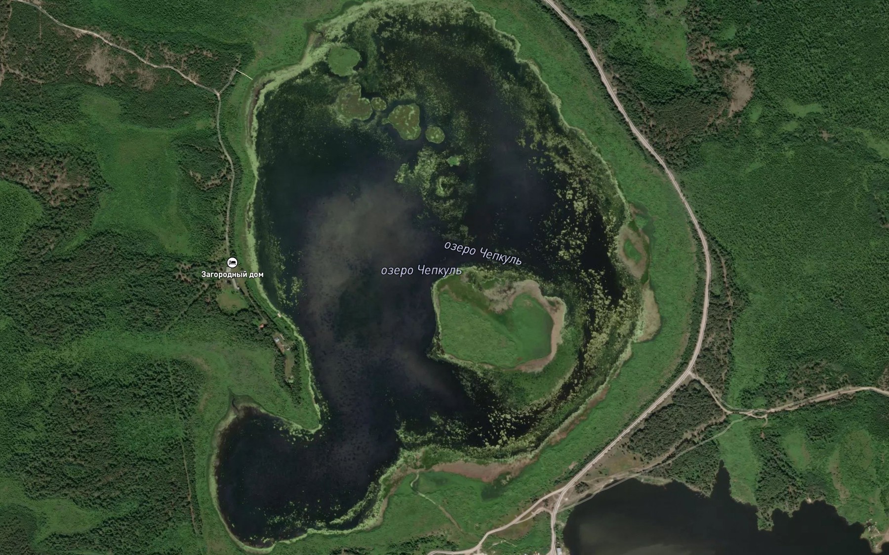 Satellite map of the Ozero Chepkul'