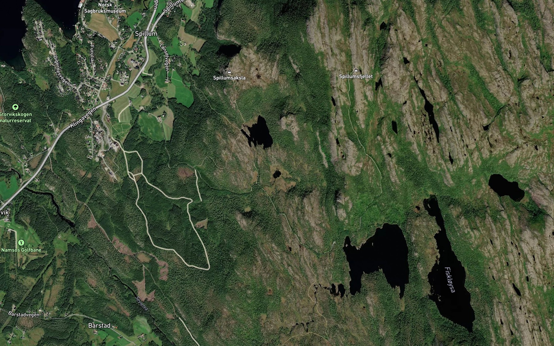 Satellite map of the Eriktjonna