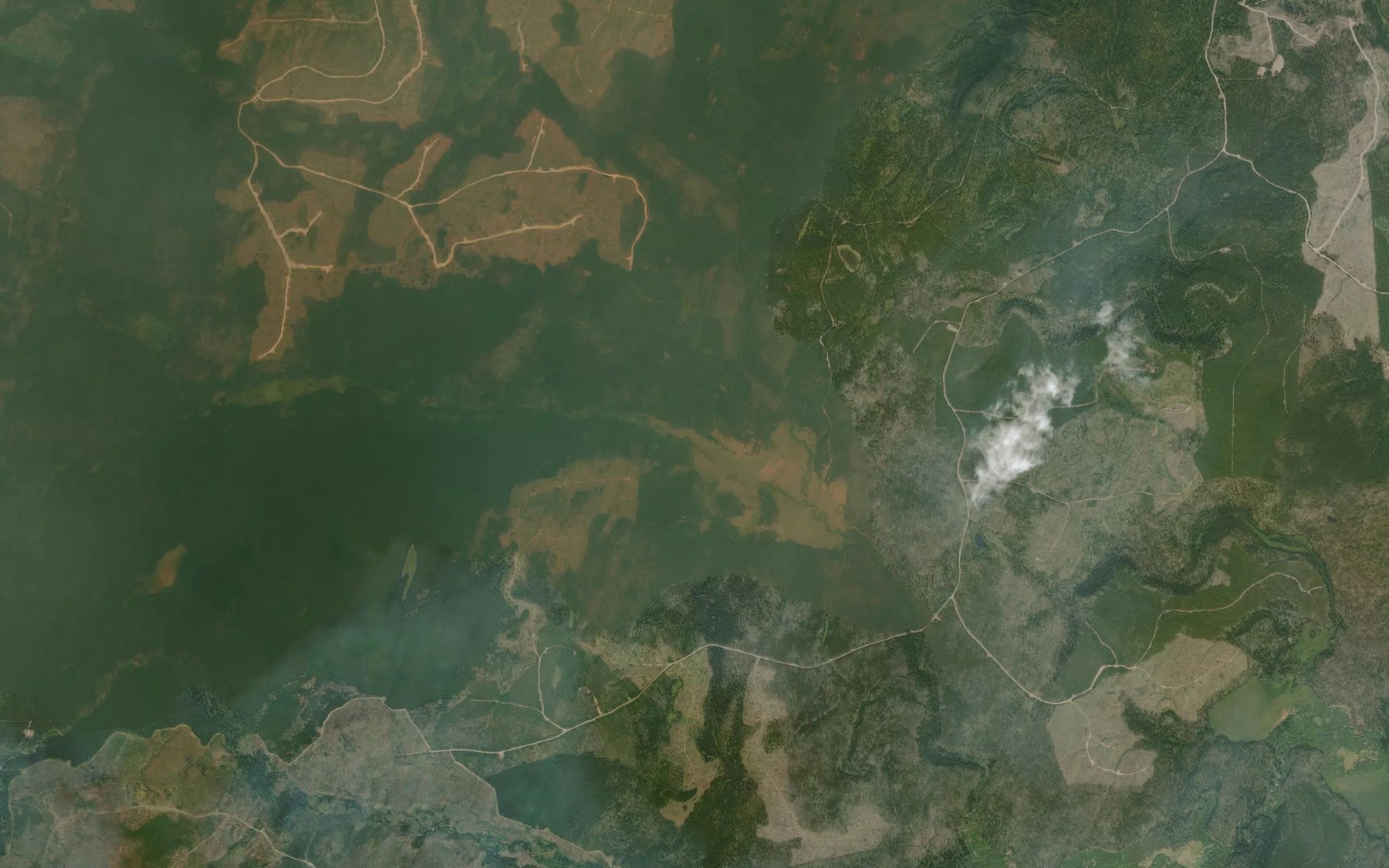 Satellite map of the Bradley Creek