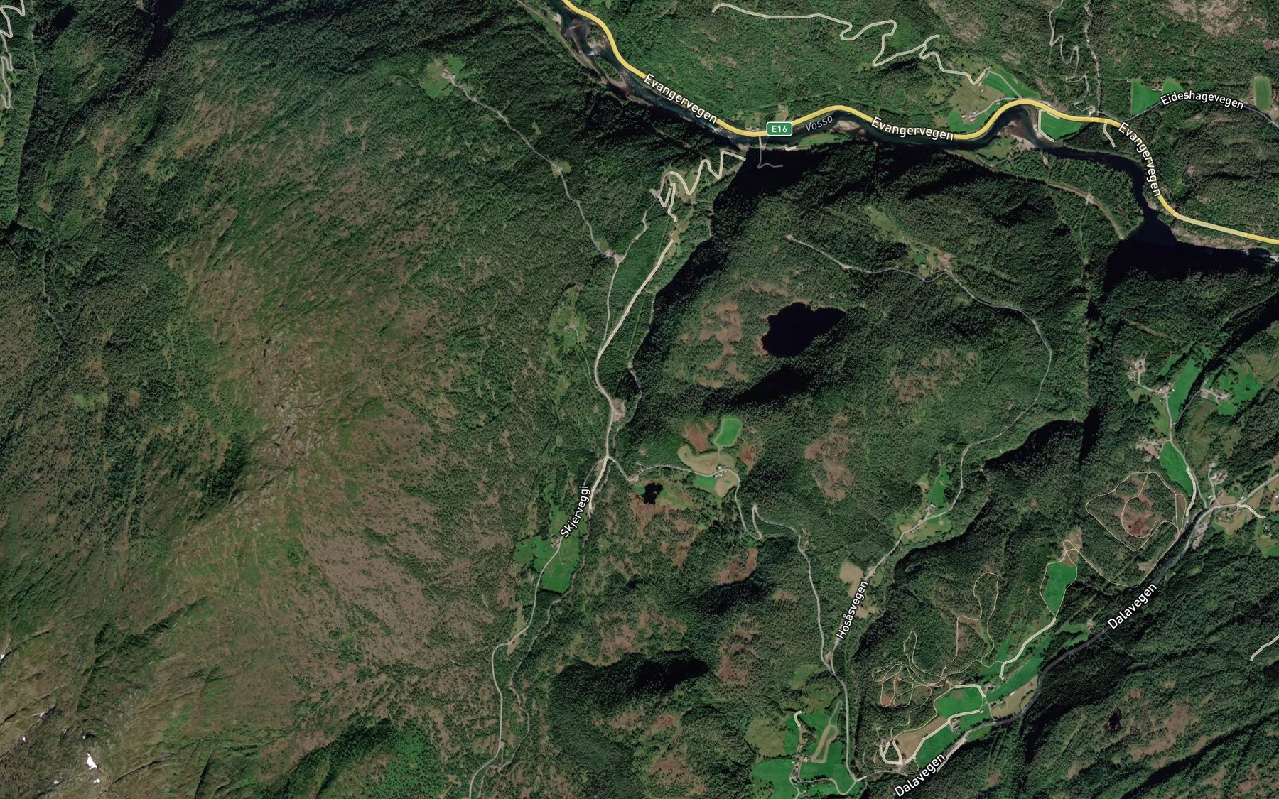 Satellite map of the Fossen