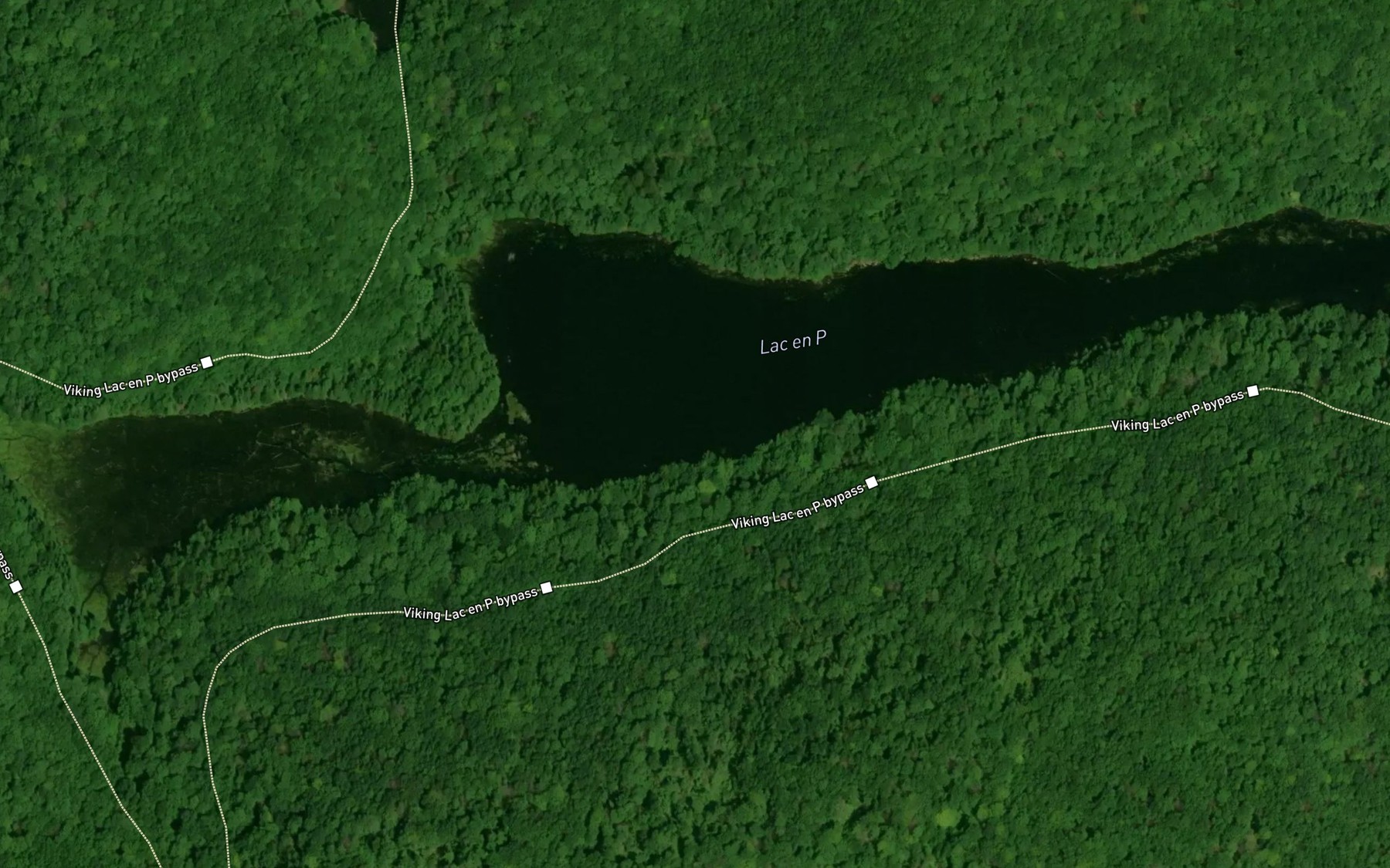 Satellite map of the Lac en P