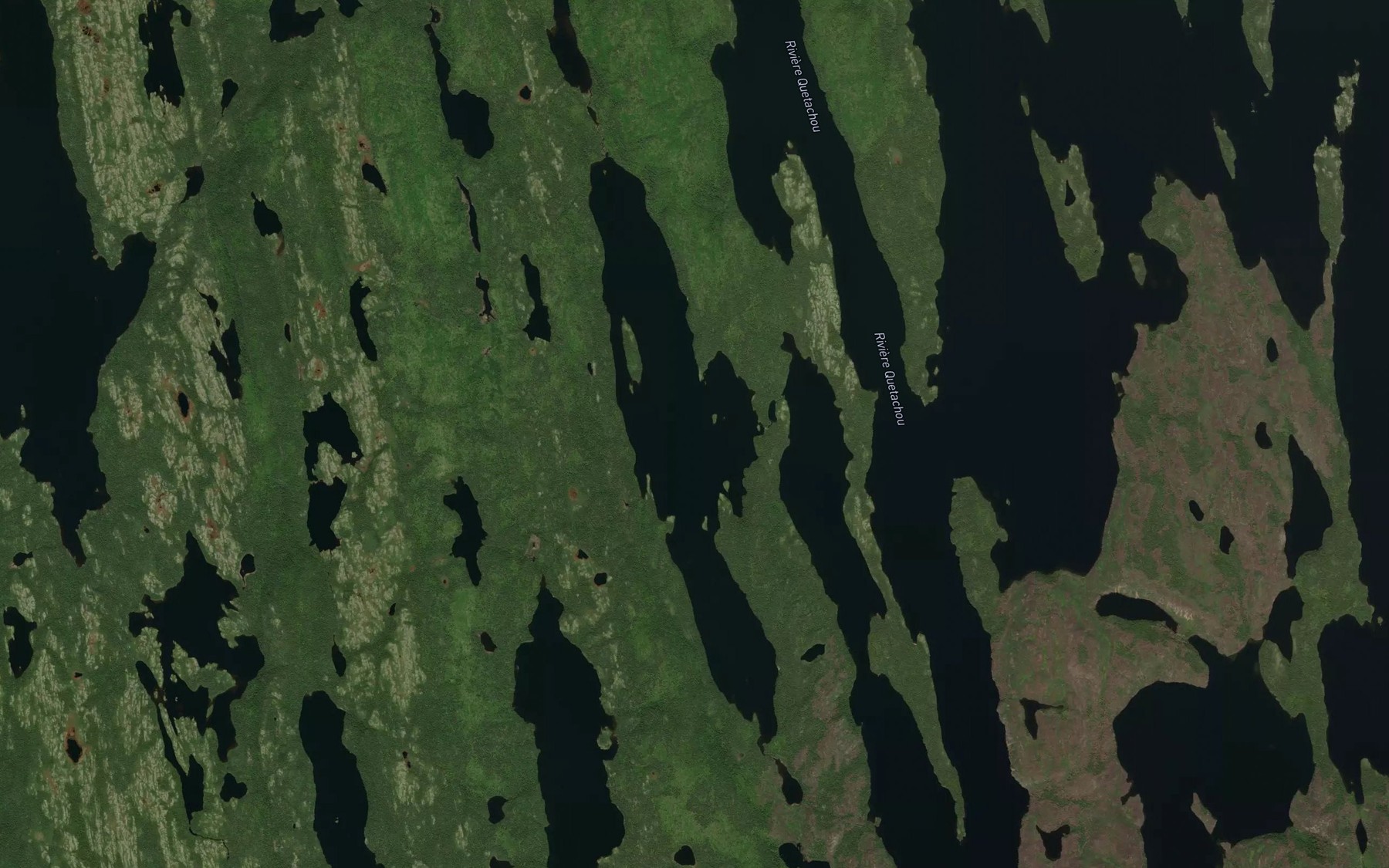Satellite map of the Lac Perron