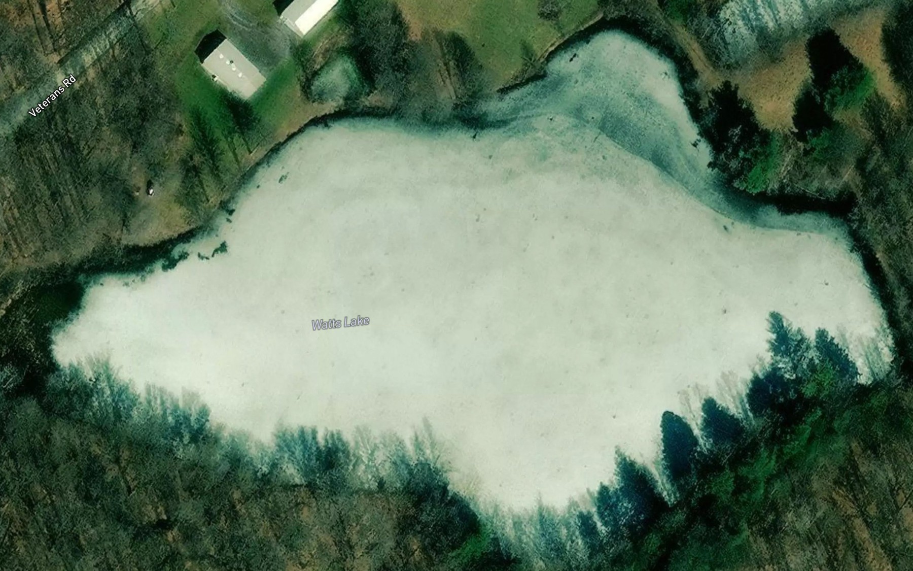 Satellite map of the Watts Lake