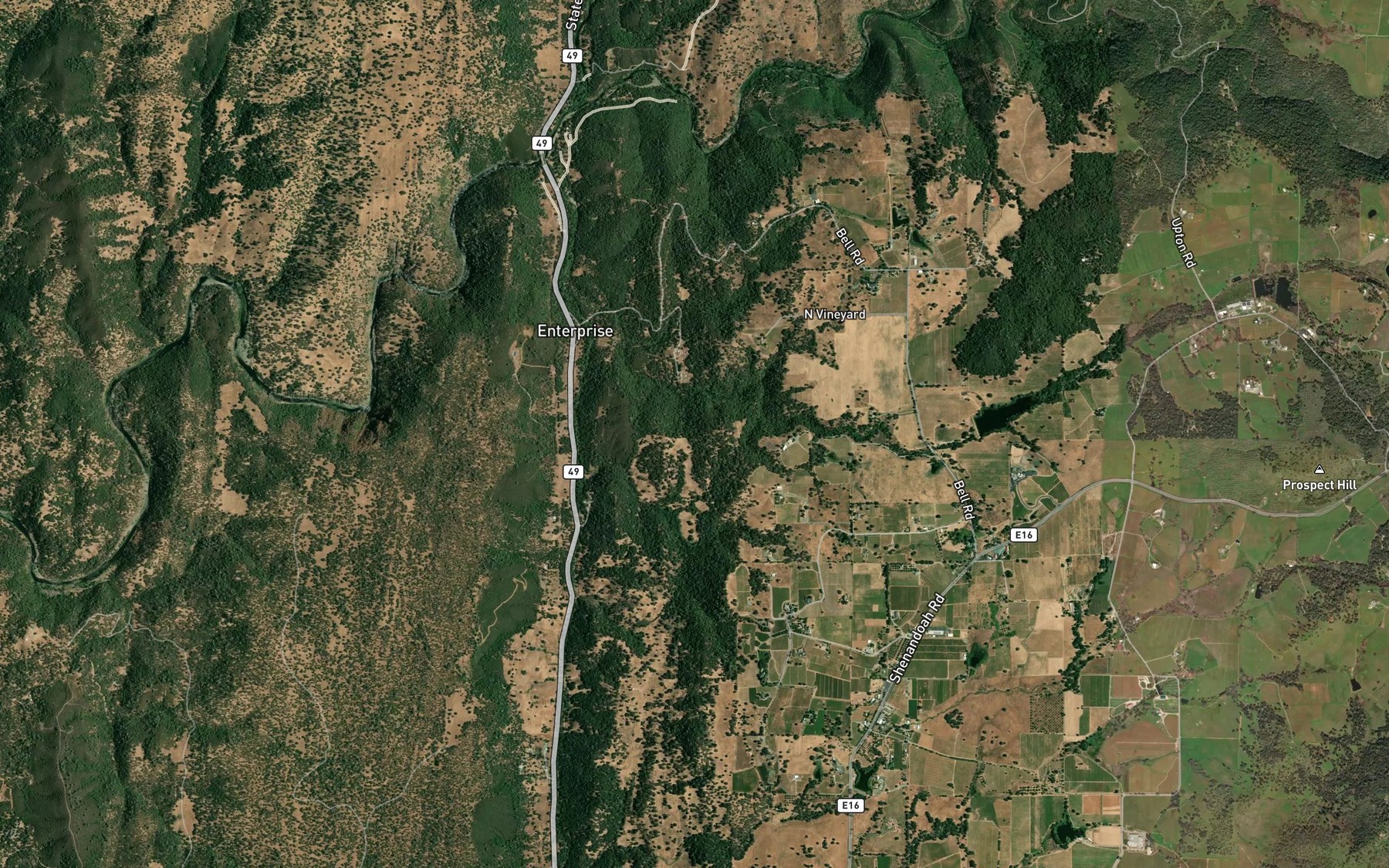 Satellite map of the Plymouth Ditch