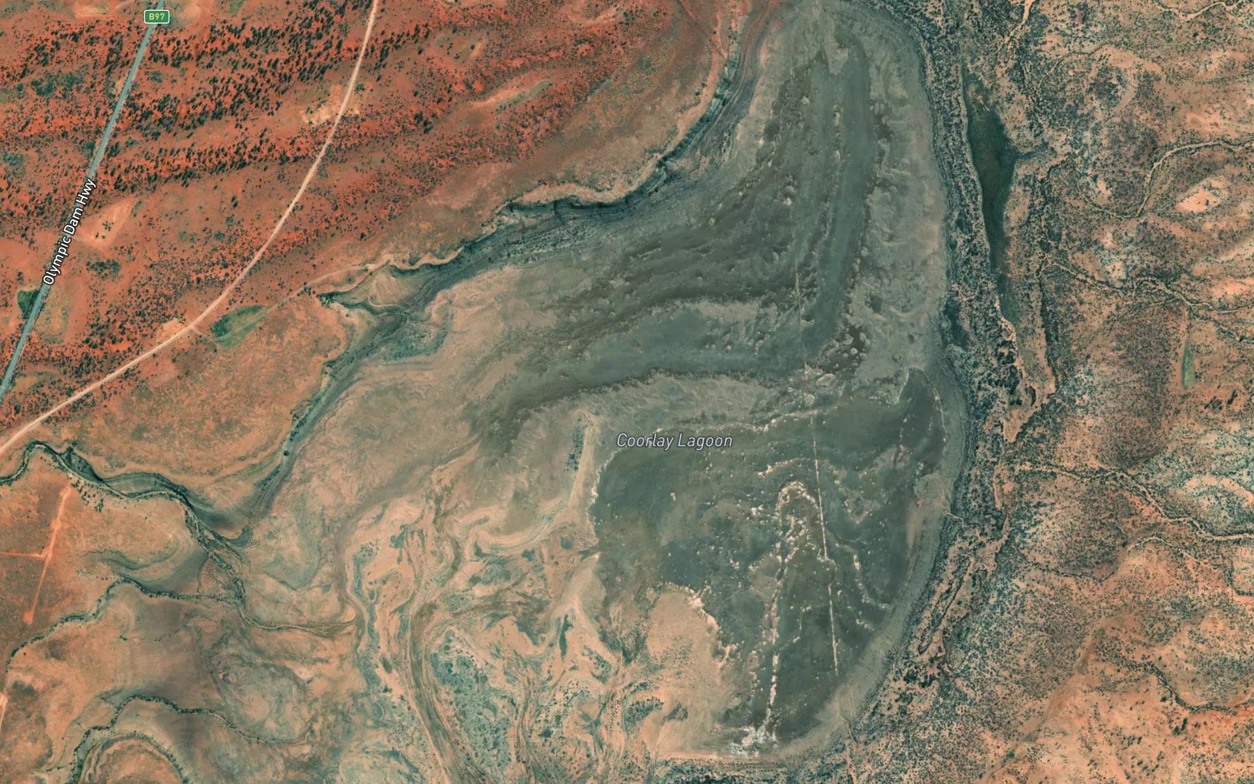 Satellite map of the Coorlay Lake