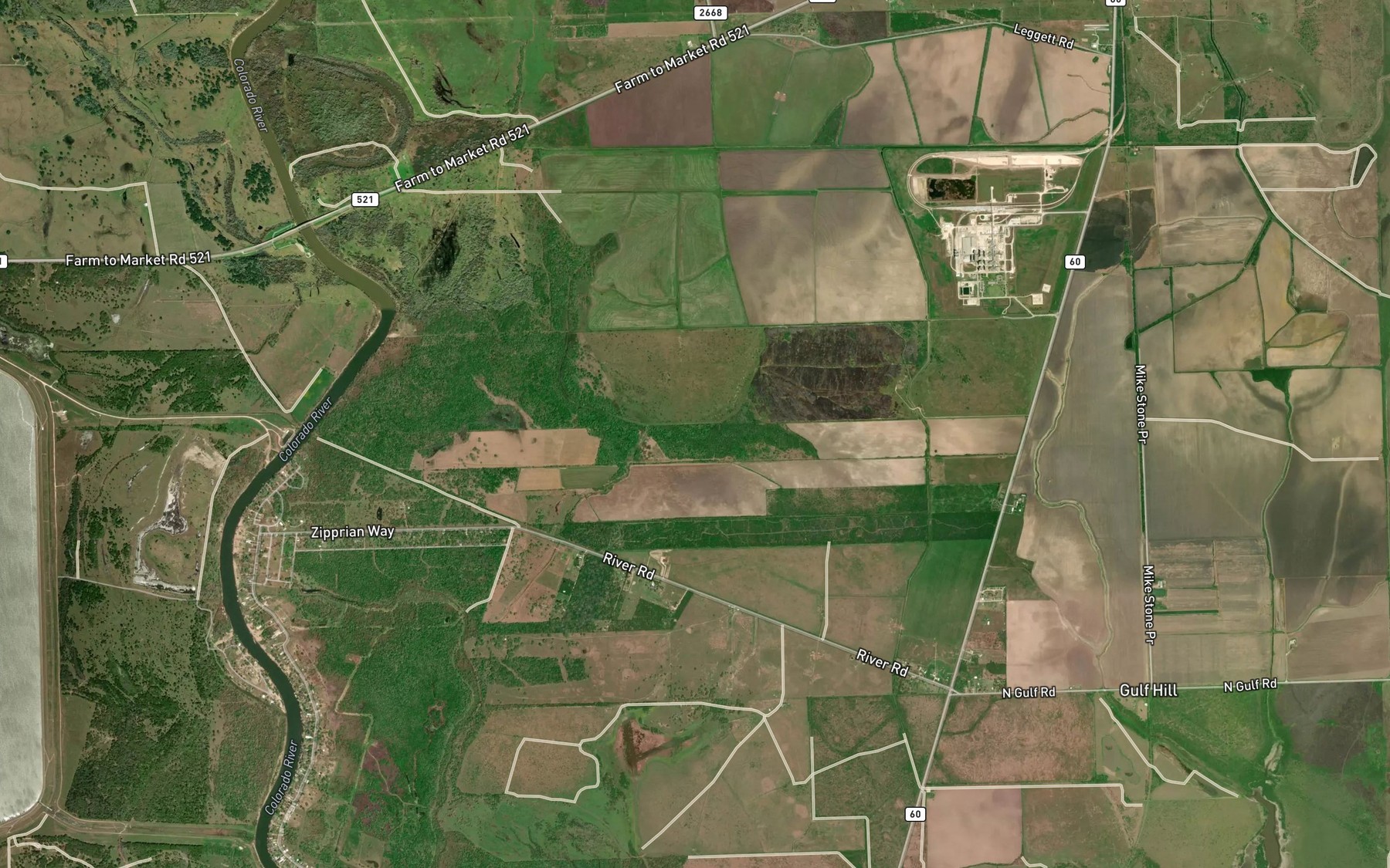 Satellite map of the Willow Lake