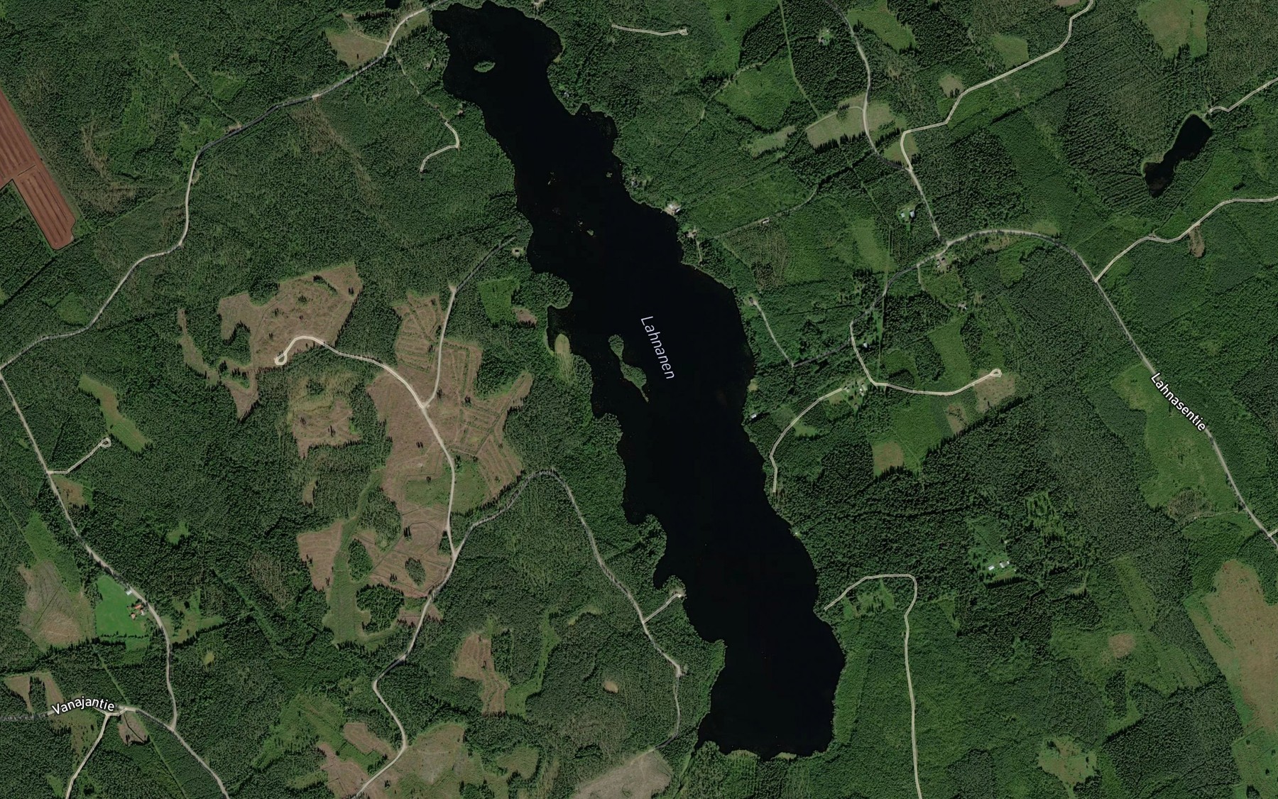 Satellite map of the Iso-Lahnanen