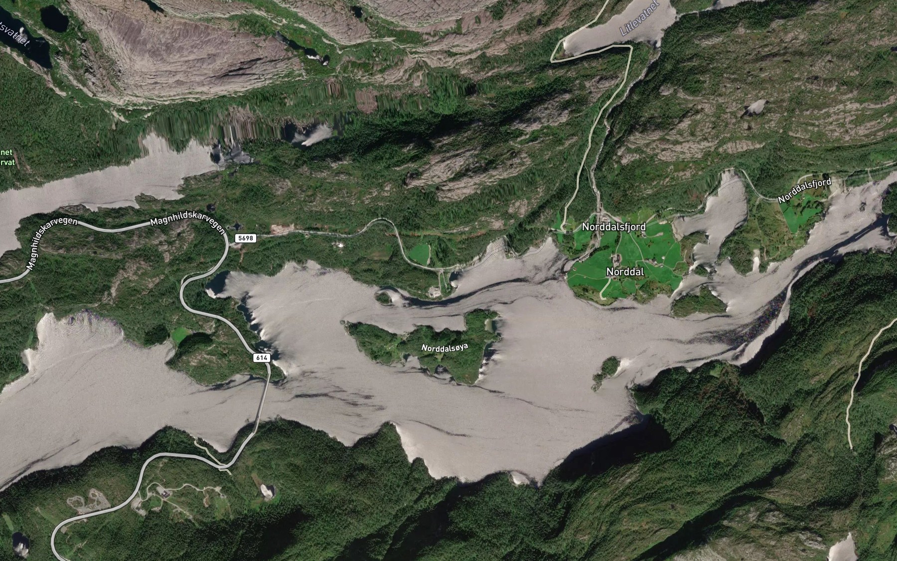 Satellite map of the Florevika