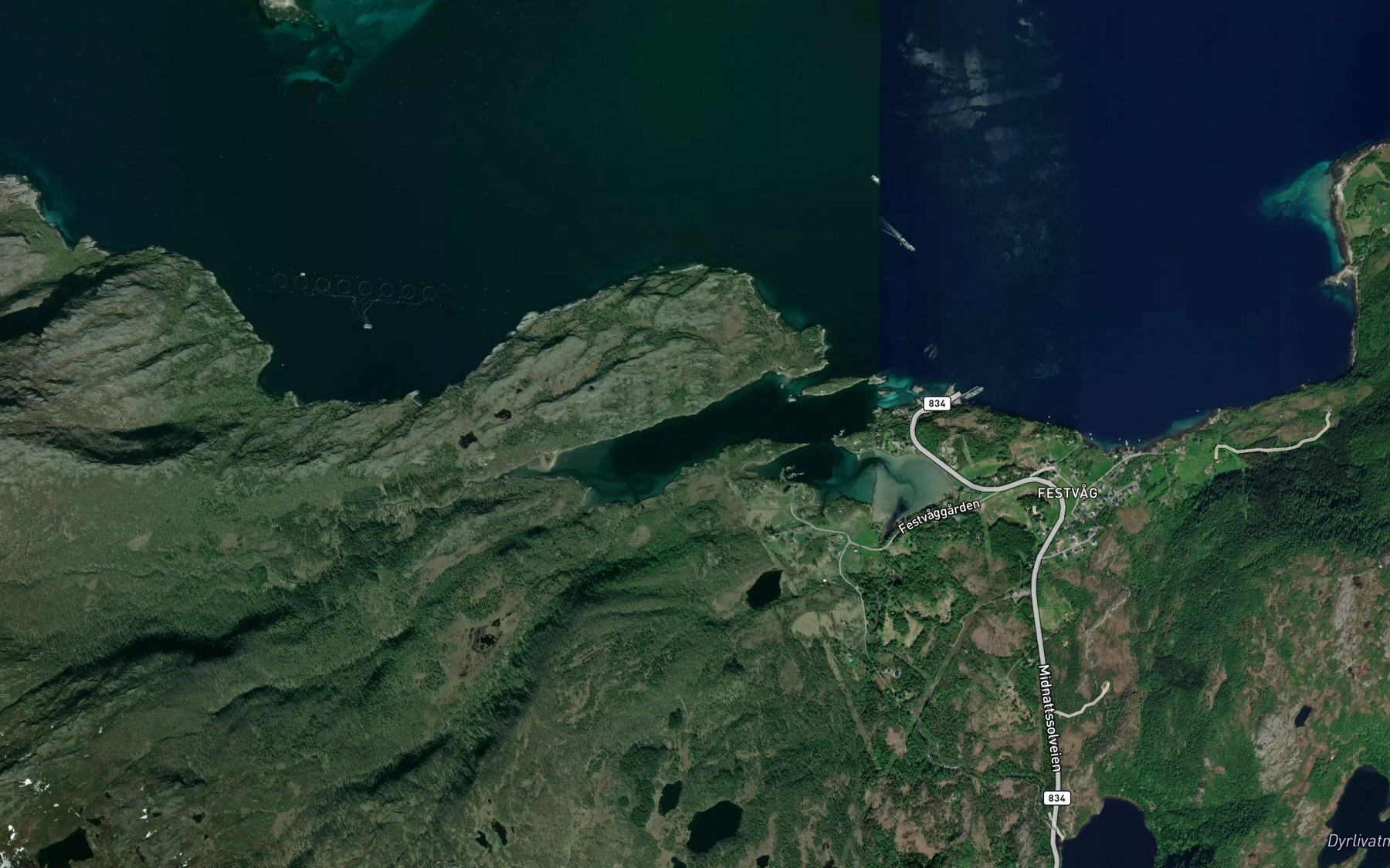 Satellite map of the Ytterosen