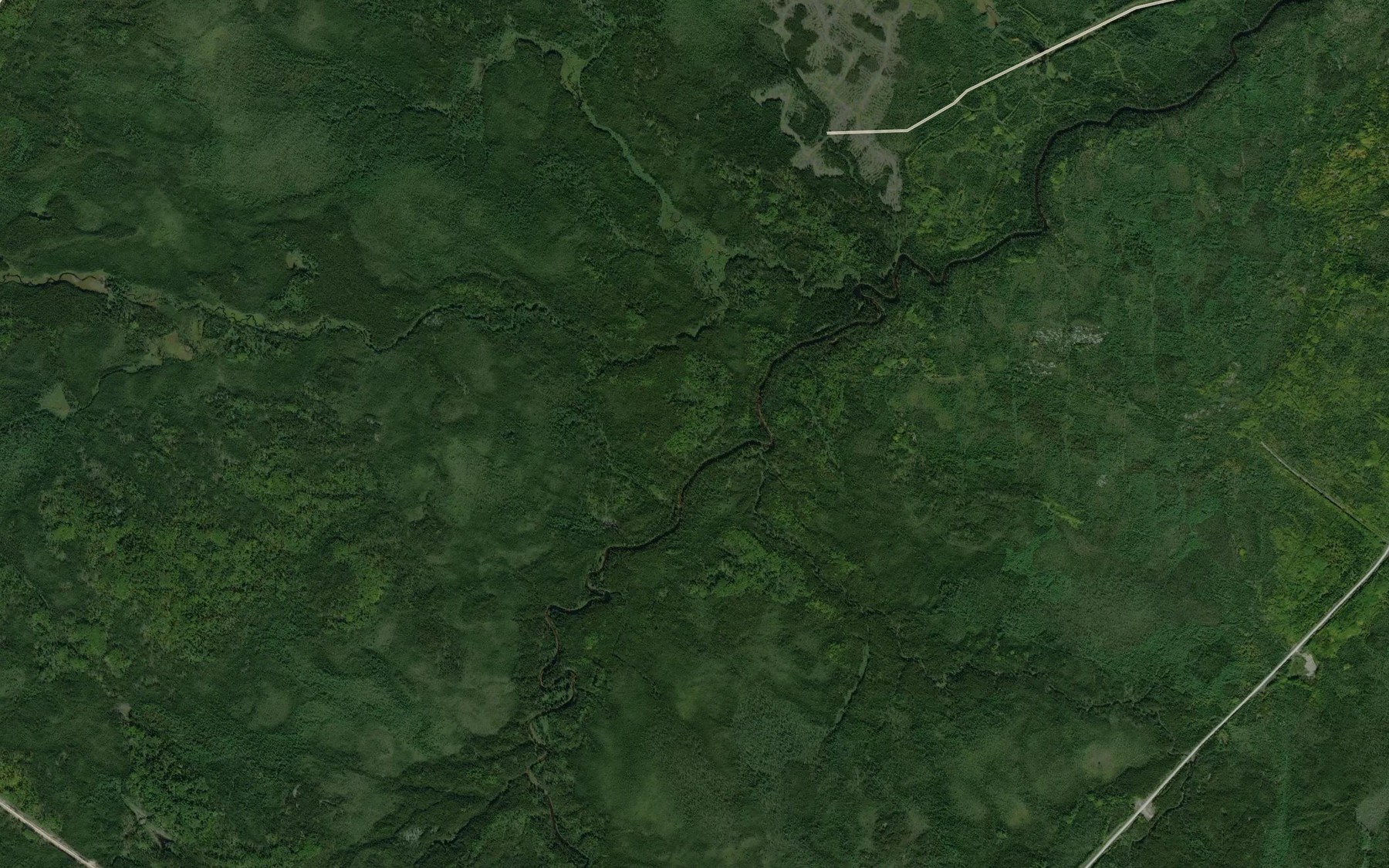 Satellite map of the Pelletier Creek