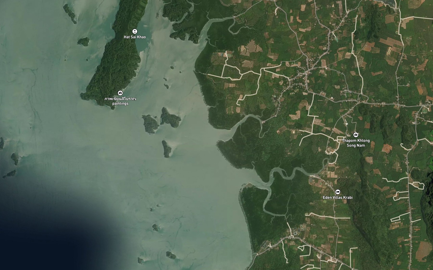 Satellite map of the Khlong Nai Nang