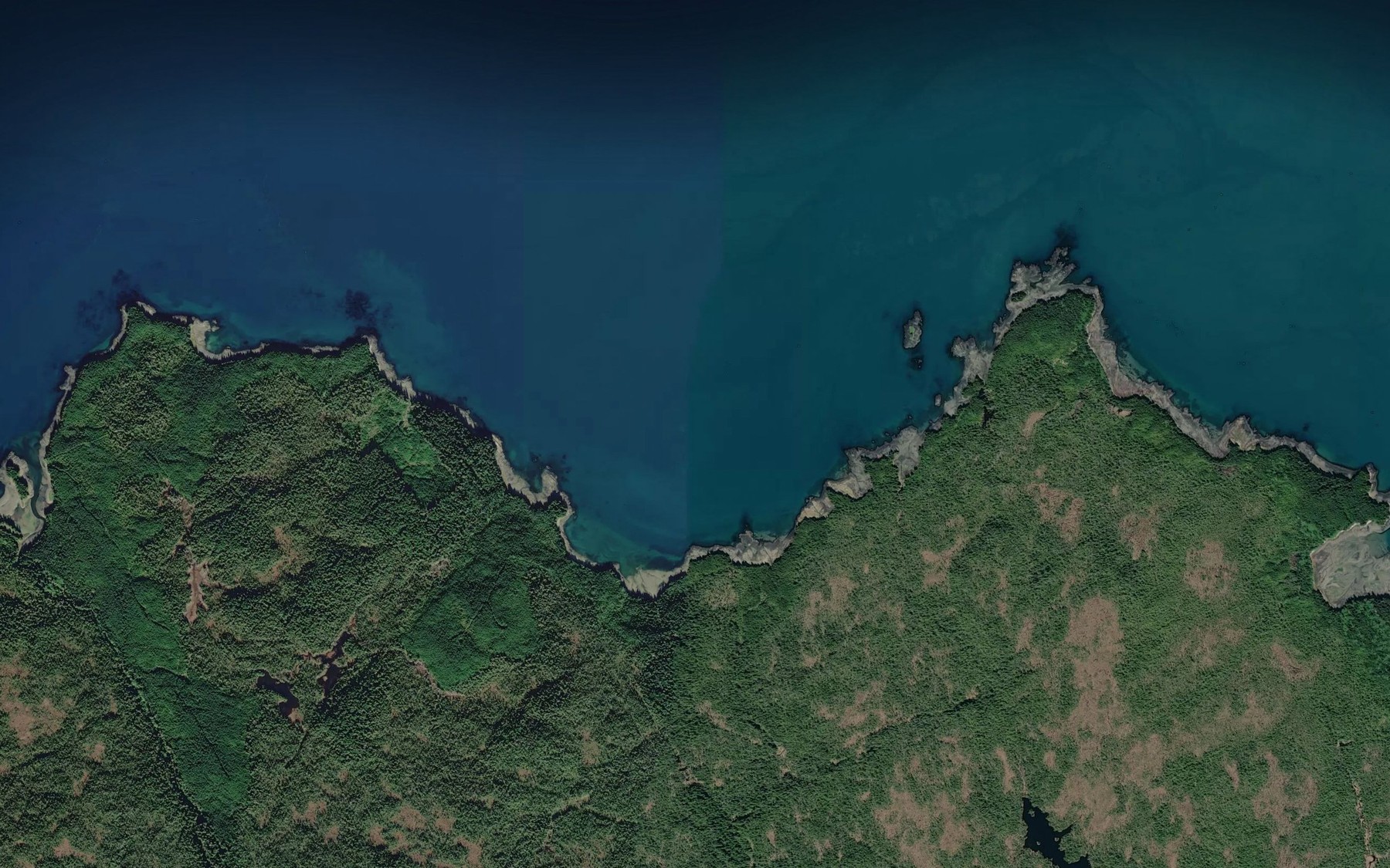 Satellite map of the California Bay
