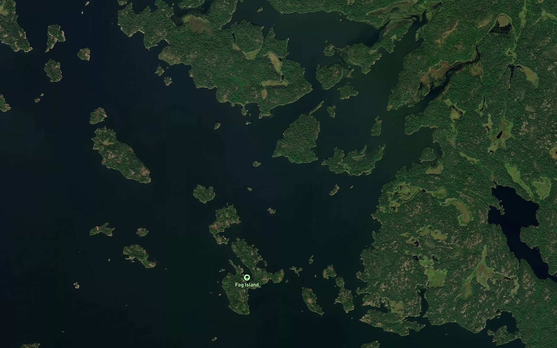 Satellite map of the Red Cliff Bay