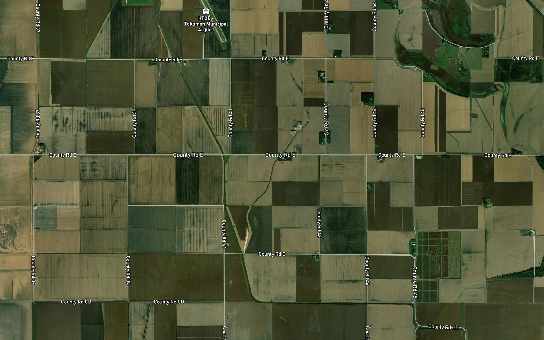 Satellite map of the Harney Slough Ditch
