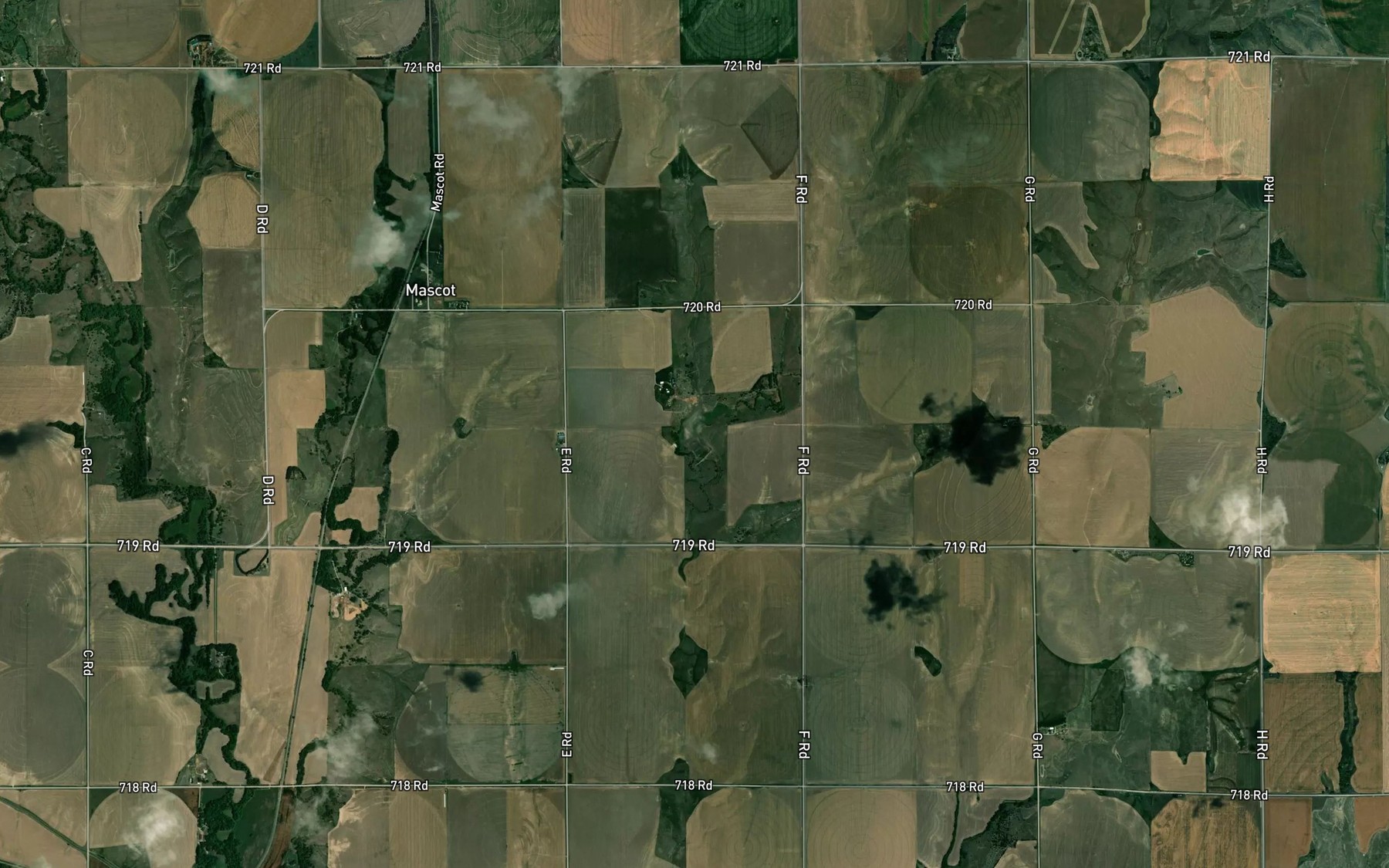 Satellite map of the Drake Reservoir
