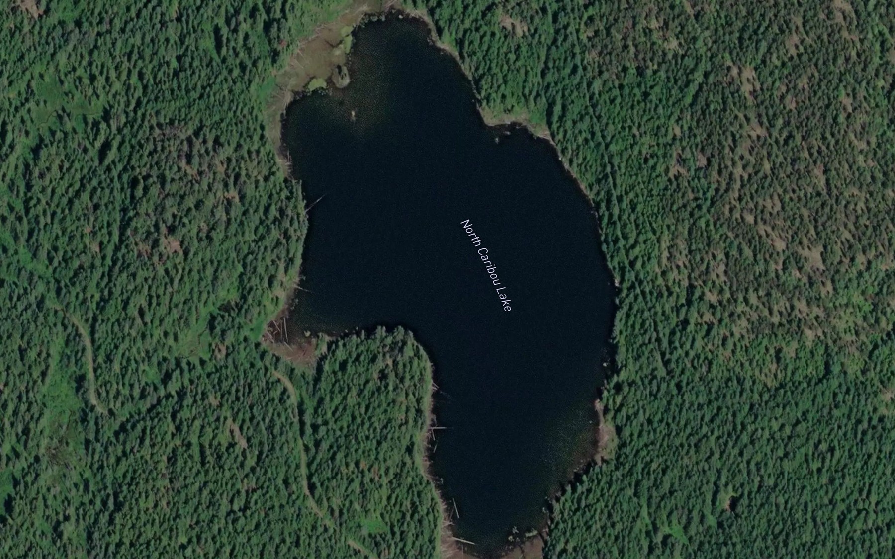 Satellite map of the North Caribou Lake