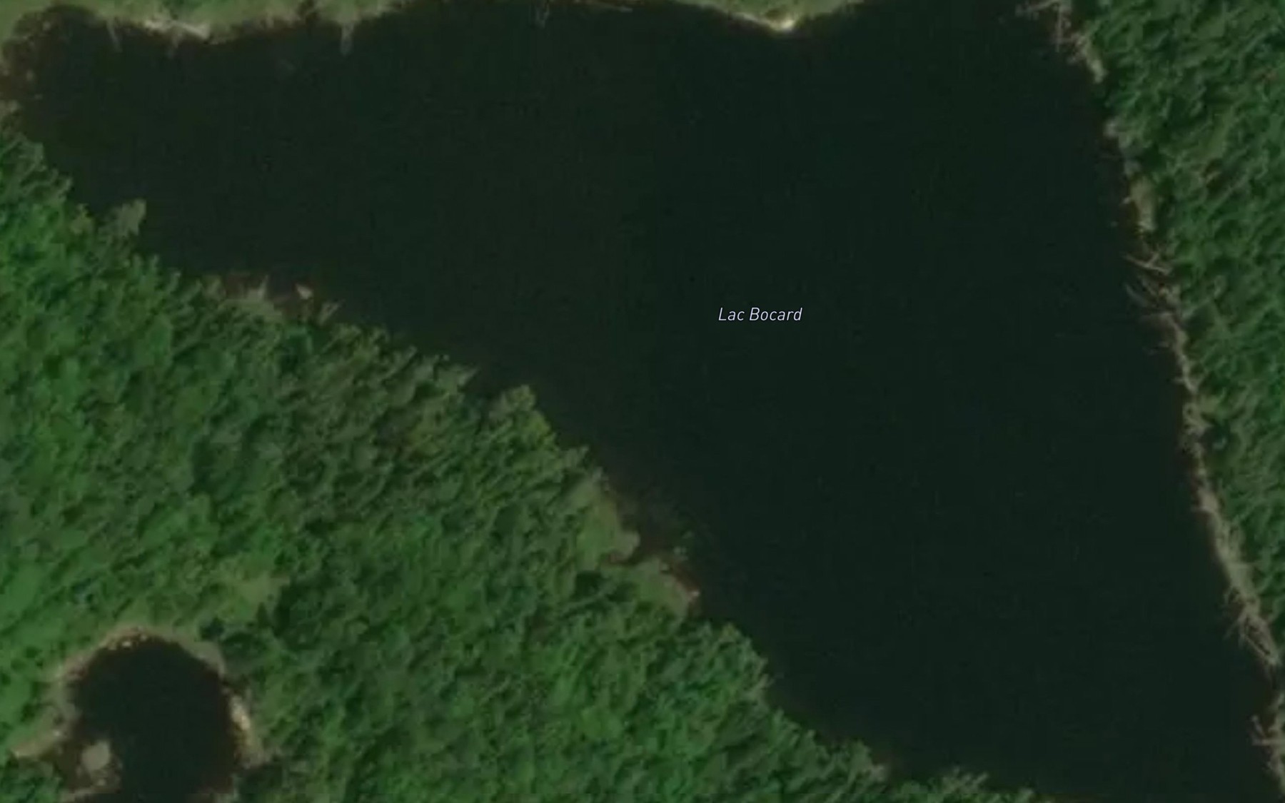 Satellite map of the Lac Bocard