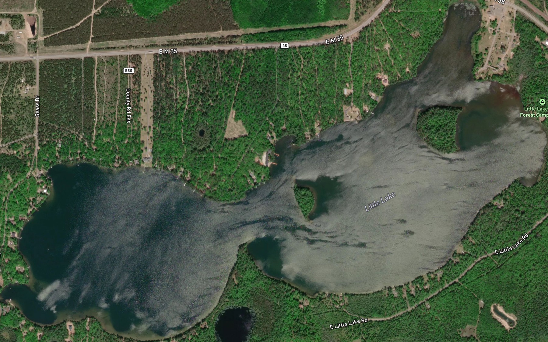 Satellite map of the Little Lake
