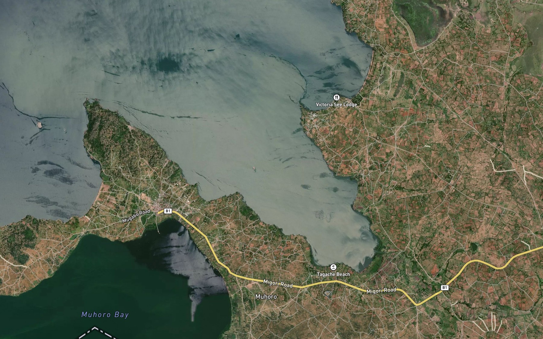 Satellite map of the Gurekeri Bay