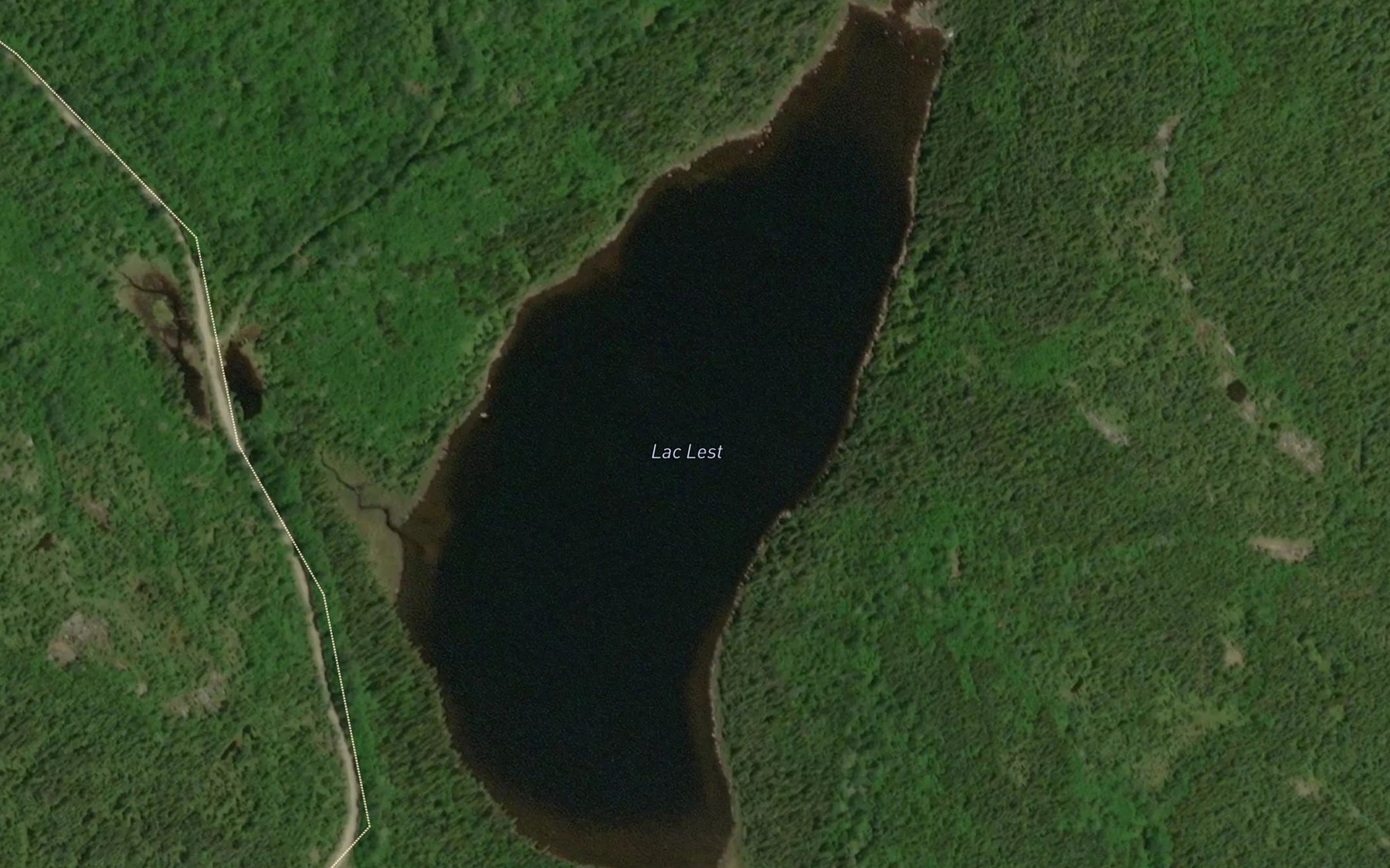 Satellite map of the Lac Lest