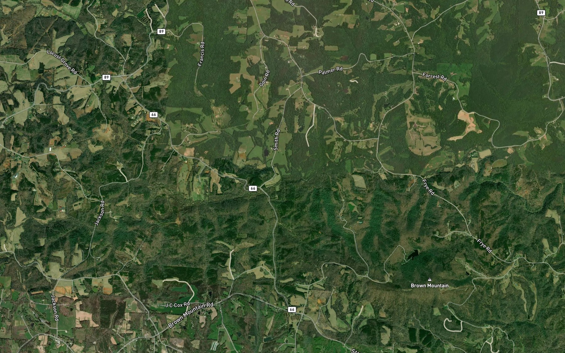 Satellite map of the Pinch Gut Creek