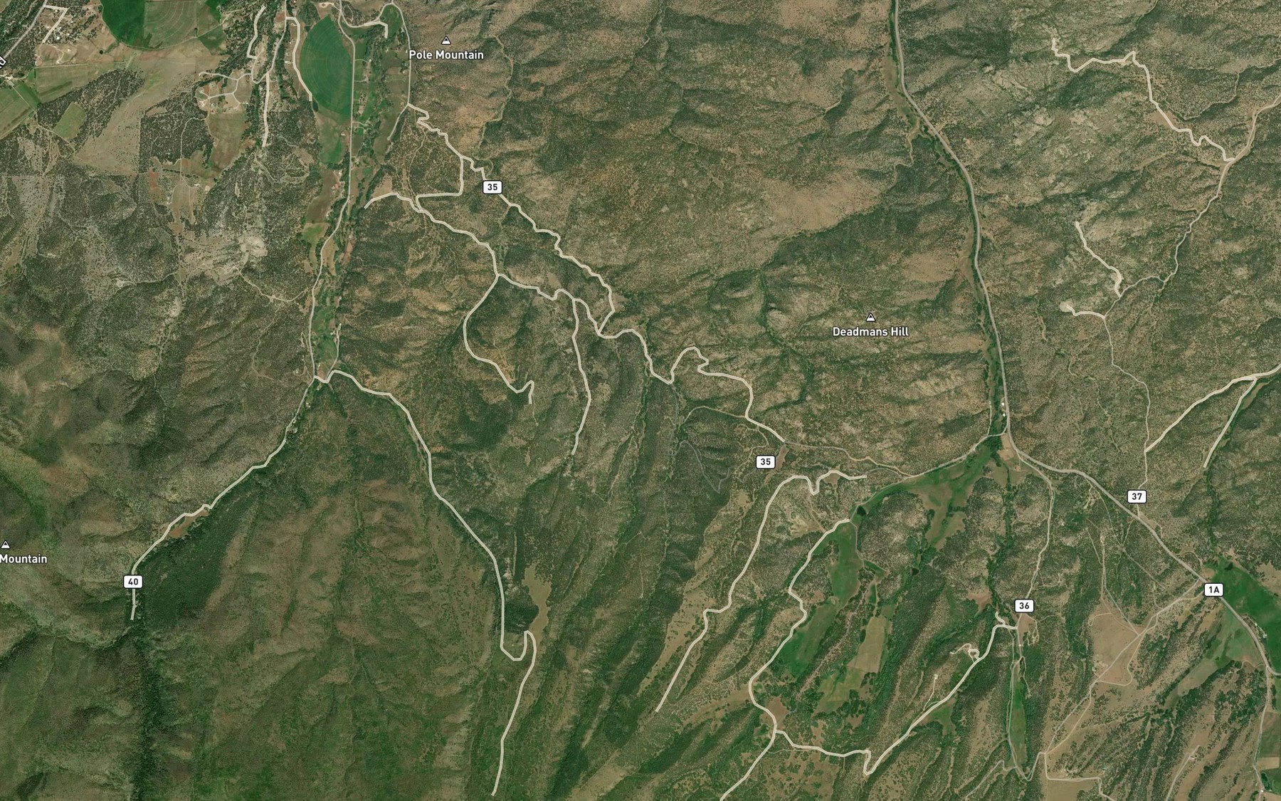 Satellite map of the Mud Spring