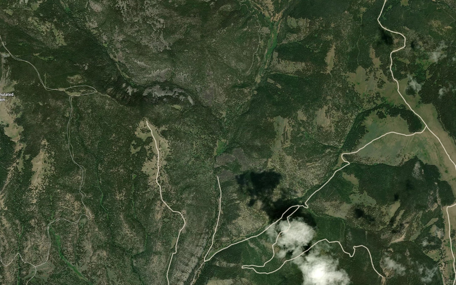 Satellite map of the Long Tom Creek