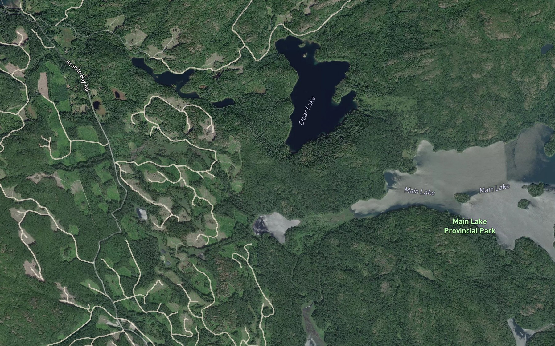 Satellite map of the Luoma Creek