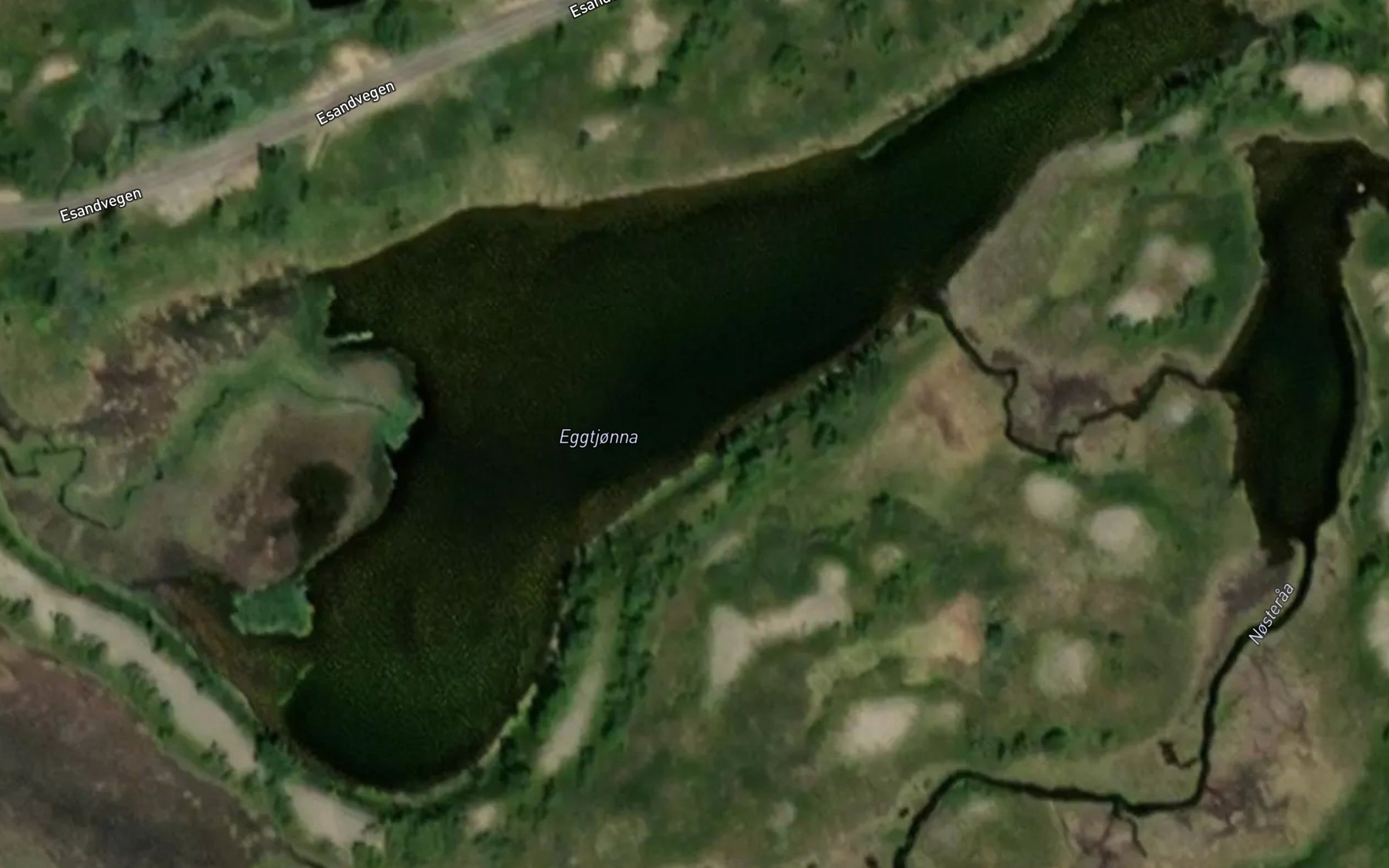Satellite map of the Eggtjorna