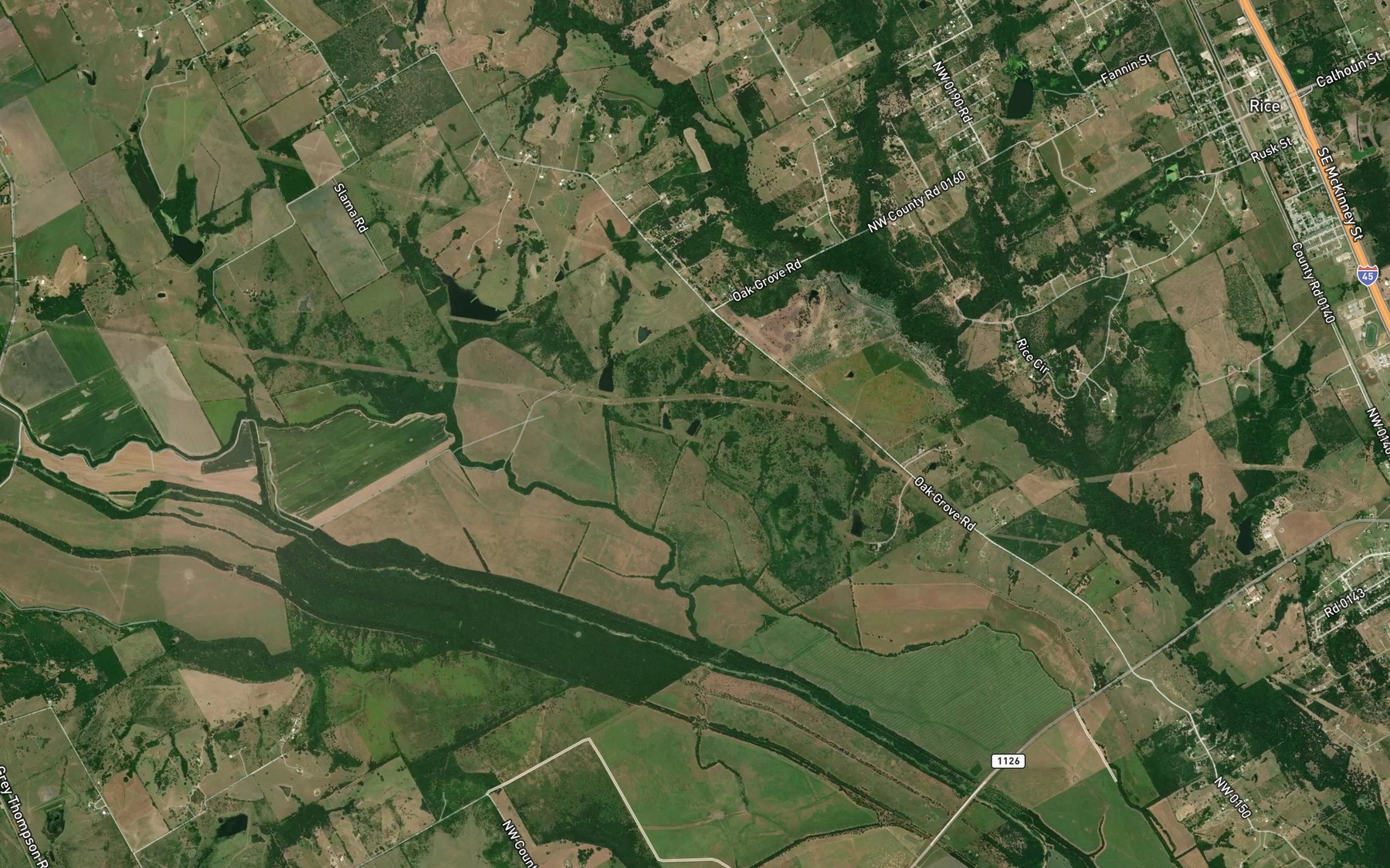 Satellite map of the Soil Conservation Service Site 121d2 Reservoir