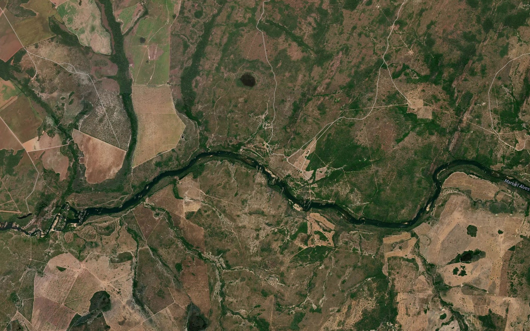 Satellite map of the Corrego Retiro