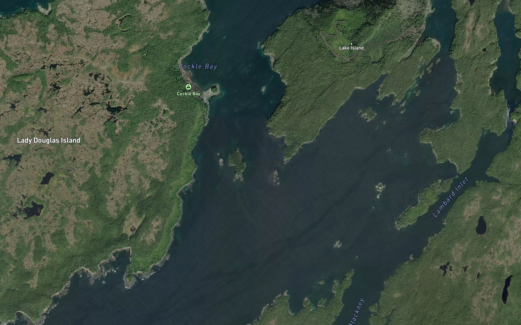 Satellite map of the Perceval Narrows