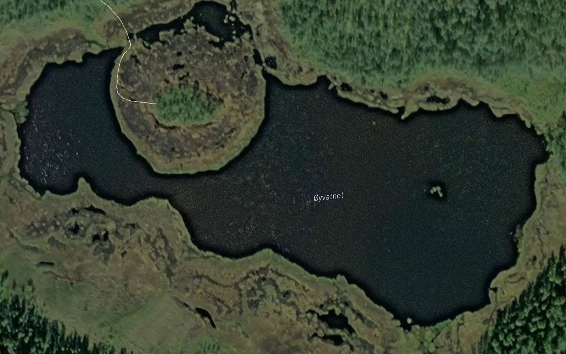 Satellite map of the Oyvatnet