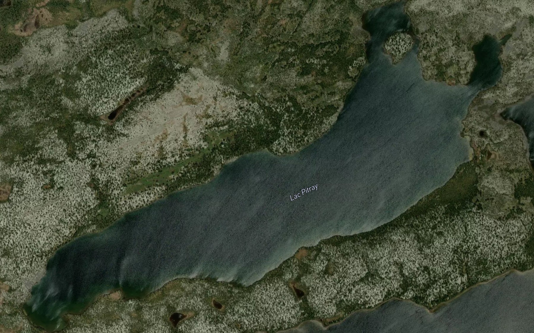 Satellite map of the Lac Pitray