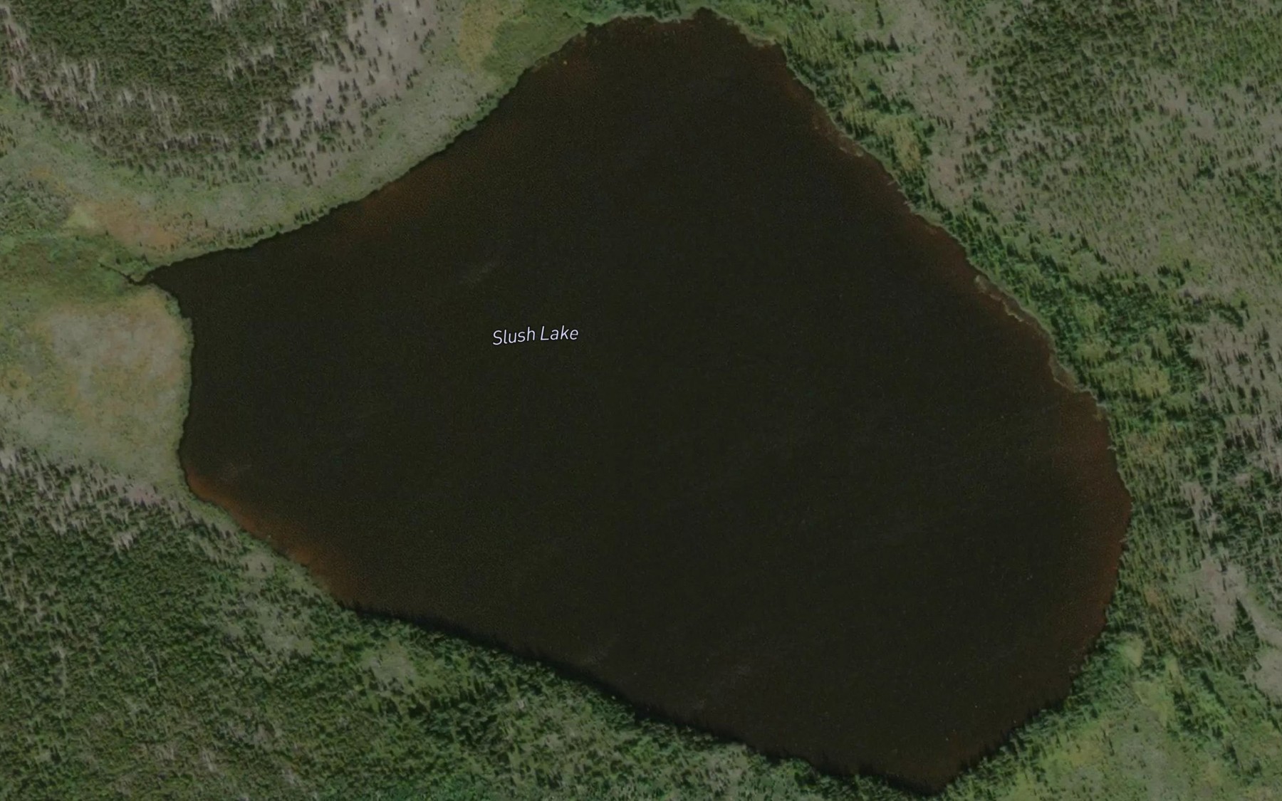 Satellite map of the Slush Lake